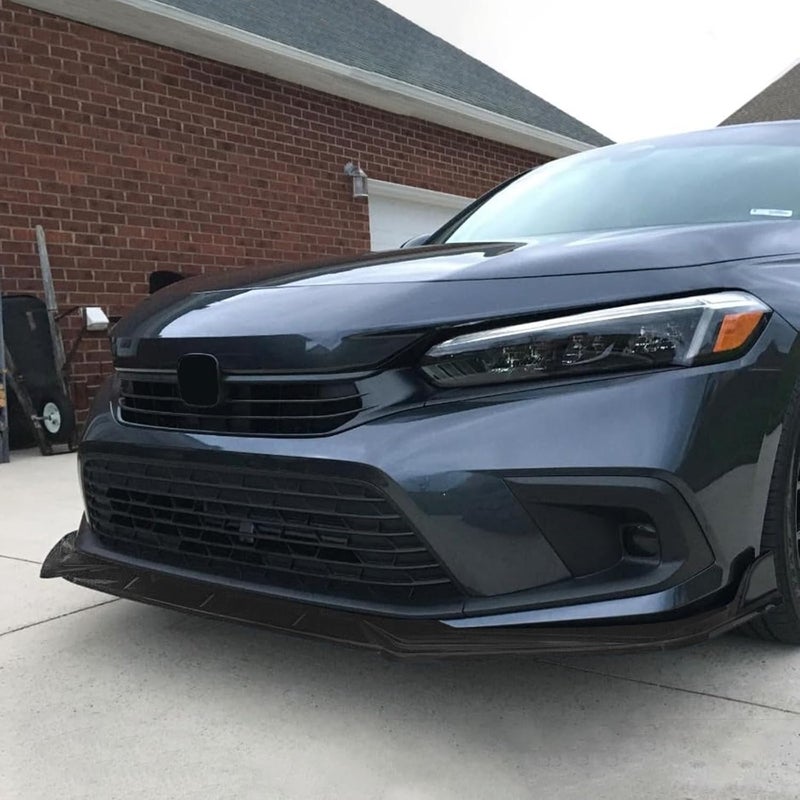 Gear Up Front Bumper Lip for Honda Civic 11th Gen 2022-2024 PP Front Lip Splitter Spoiler(Matte Black) - Image 5